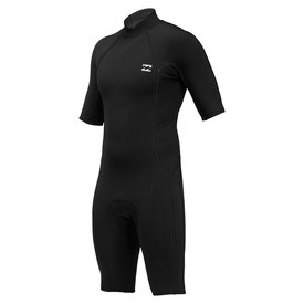 NWT 80$ Billabong Synergy 2mm Back Zip Short-Sleeve Springsuit Wetsuit Black *12 