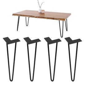تشابه مستعار غائم البرد  Ml-design Set Of 4 Table Legs, 36 Cm, Black, Made Of Powder-coated Metal  Black, Bricoinn
