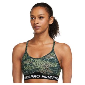 Nike Pro Dri Fit Indy Light Support Padded Strappy Printed Sports Bra