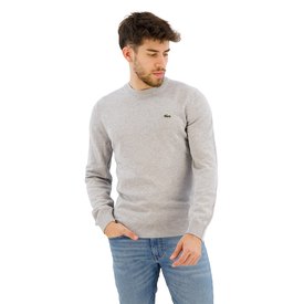 Lacoste AH8243 Crew Neck Badge Wool & Alpaga Knitted Jumper Navy 