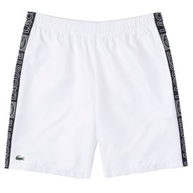 retro football shorts with taping on legs Kappa Cole Shorts in Black & White 