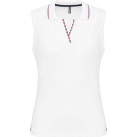 Womens Sleeveless Polo Shirt Printed Design Slazenger  