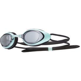 TYR Swim Goggles Smoke Mint Green Performance Racing Blackhawk Silicone New Box 