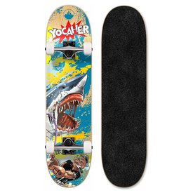 Yocaher Graphic Ace Grey Complete Skateboard