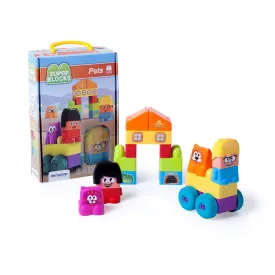 miniland-super-blocks-pets-건설-게임-20-단위