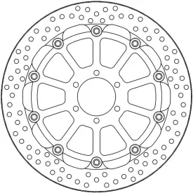はー Moto-master Halo Kawasaki 112125 front brake disc Silver| Motardinn