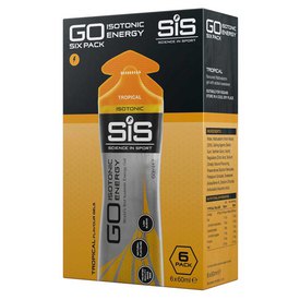 SIS Energy Gels Box Golsotonic Energy 60ml Tropical 6 Enheter