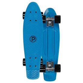 Ultimate Skategear 58cm Skateboard 23inch Blue With Green Wheels Complete 