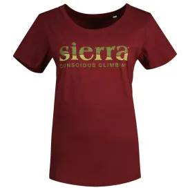 sierra-climbing-t-shirt-a-manches-courtes-burgundy
