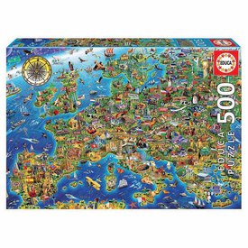 Educa borras Mapa De Europa 500 Mapa De Europa Houten Puzzel