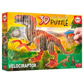 educa-borras-3d-velociraptor-dinosaurpuzzel