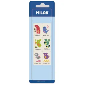 milan-blister-pack-6-synthetic-rubber-erasers-with-coloured-childrens-designs