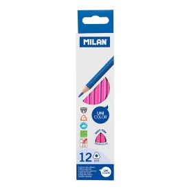 milan-삼각형-분홍색-연필-12개입