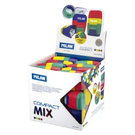 milan-display-cube-24-erasers-with-pencil-sharpener-compact-mix
