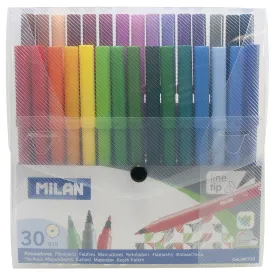 milan-transparent-case-of-30-fine-tip-fibrepens