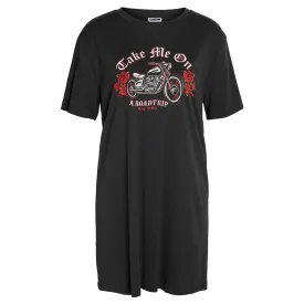 noisy-may-zodiac-kurzarm-langes-kleid