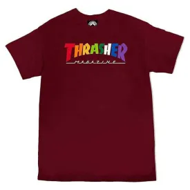 thrasher-rainbow-maroon-반팔-티셔츠