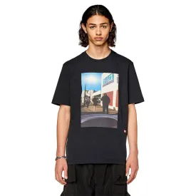 【DIESEL】Just L9 Short Sleeve T-Shirt Diesel Just long sleeve T-shirt Black | Dressinn