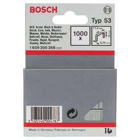 Bosch Agrafes 53 11.4x0.74x14 mm 1000 Unités