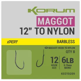 korum-xpert-maggot-无鬚系钩