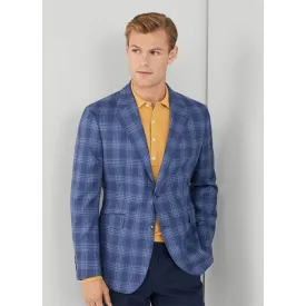 hackett-silk-blue-check-ブレザー