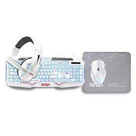 Nasa NASA-ANDROMEDA4IN1-W Gaming Kit Keyboard Mouse Earphones