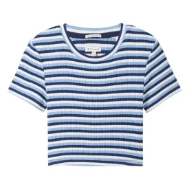 tom-tailor-cropped-striped-rib-반팔-티셔츠