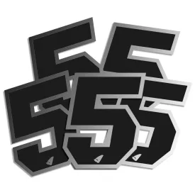 ufo-13cm-n-5-ad02482ks-silver-outline-number-stickers-5-units