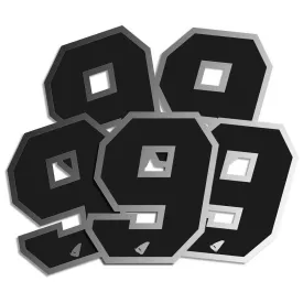 ufo-13cm-n-9-ad02482ks-silver-outline-number-stickers-5-units