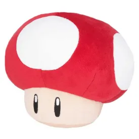 san-ei-super-mario-red-mushroom-teddy-16-cm