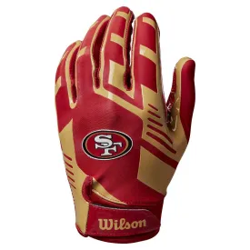 wilson-nfl-stretch-fit-san-francisco-49ers-youth-アメリカンフットボールグローブ