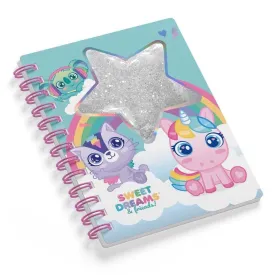 sweet-dreams-glitter-notebook