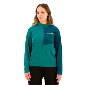 adidas-t-shirt-a-manches-longues-avec-demi-zip-terrex-multi-climacool