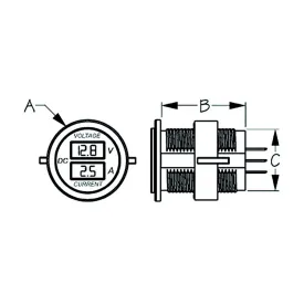 seadog-line-round-digital-ampmeter