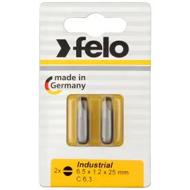 felo-industry-c6.3x25-mm-screwdriver-flat-bit-6.5x1.2-mm-2-pieces