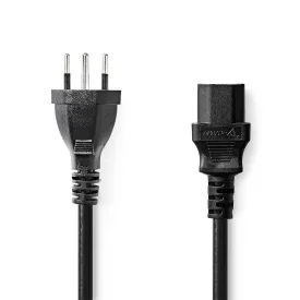nedis-cegl11200bk20-power-cable-ch-type-12-iec-320-c13-nickel-plated-2-m
