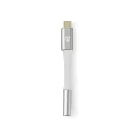 nedis-gold-cctb65950al008-usb-c-to-f-adapter-cable-usb-2.0-plated-braided-3.5mm-0.08-m