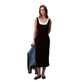 calvin-klein-jeans-interlock-langarm-midikleid