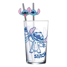 stor-lilo---stitch-dricksglas-med-sugror-485ml