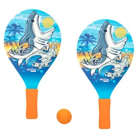aktive-62302-shark-19.5x0.8x38-cm-beach-paddleball-set