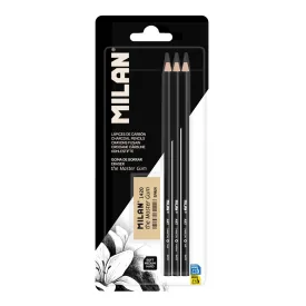 milan-set-de-3-lapices-de-carbon-y-goma-de-borrar-mastergum