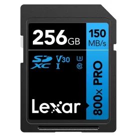 lexar-sdxc-800x-pro-blue-series-256gb-uhs-1-v30-hukommelseskort