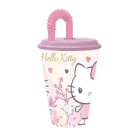 stor-hello-kitty-einfaches-trinkhalmglas-430ml