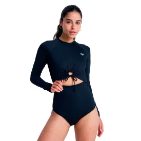 roxy-beach-essential-여성용-롱슬리브-백지퍼-쇼티