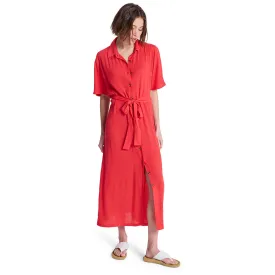 roxy-island-escape-solid-kurzarm-langes-kleid