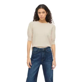 vila-ril-o-neck-knit-kurzarm-pullover