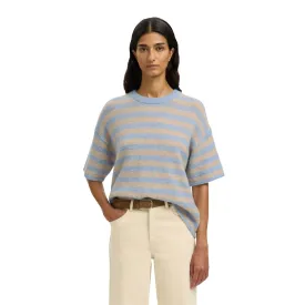 selected-lulu-knit-o-neck-kurzarm-pullover