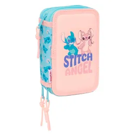 safta-stitch-ohana-12.5x19.5x5.5-cm-triple-pencil-case