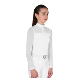 equestro-micro-mesh-training-zip-junior-langarm-polo