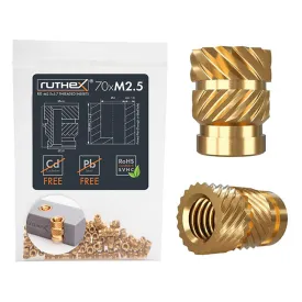 ruthex-m2.5-rx-m2.5x5.7-70-pcs-threaded-inserts